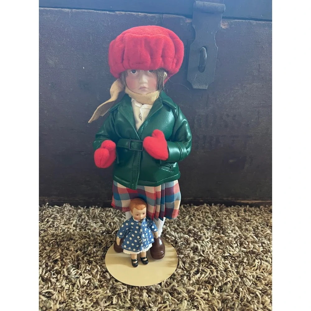 Danbury Mint Norman Rockwell Little Girl and Her Doll Porcelain Set 1986 Vintage